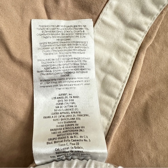 GUESS Mens Tan Drawstring Shorts – Size 32 Stripe Side Casual Style - Picture 5 of 8